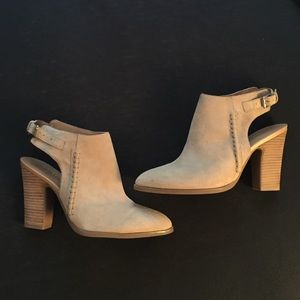 Tan mules with side detail