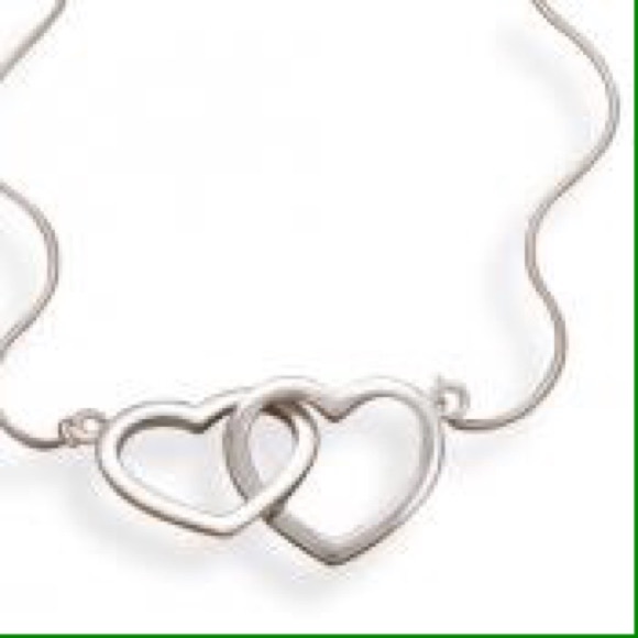 🤍🤍 17" Linked Sterling Heart Necklace - Picture 3 of 6