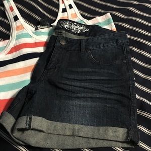 Brand new express denim shorts, size 6
