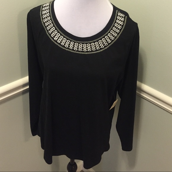 Coldwater Creek Tops - Coldwater Creek Lattice Work Top XL