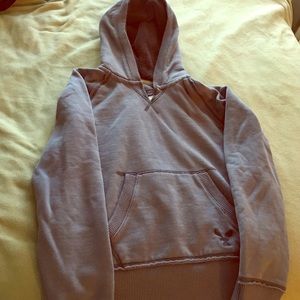 Blue pullover fleece hoody