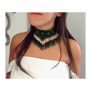 Custom beaded choker