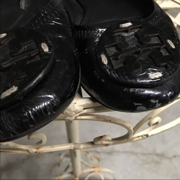 Tory Burch flats black patent size 7 - Picture 2 of 3