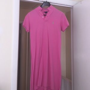 Polo collared pink dress