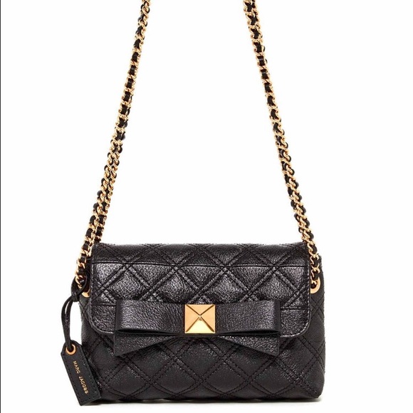 Marc Jacobs The Single Bow Black Leather Crossbody
