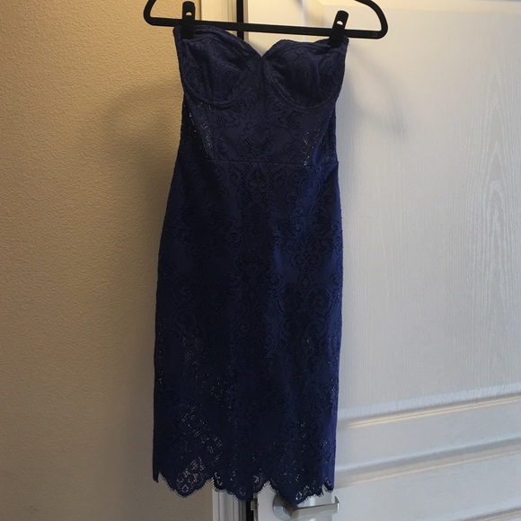 For Love & Lemons Midnight Blue Lace Dress