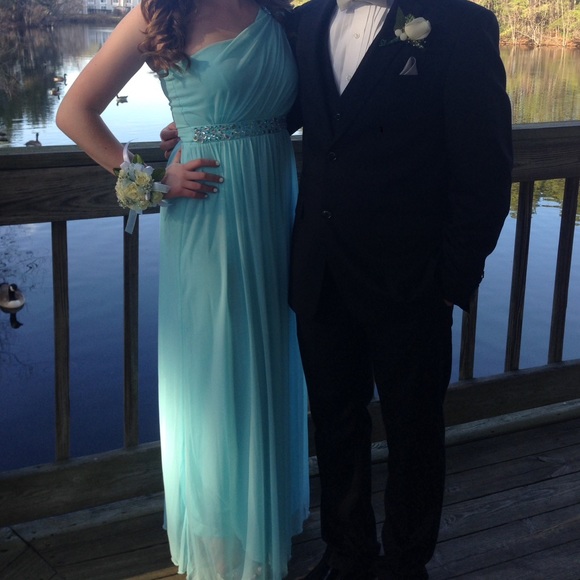 baby blue prom dress!!