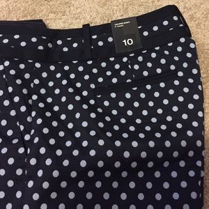 NWT The Limited Navy Polka Dot Shorts