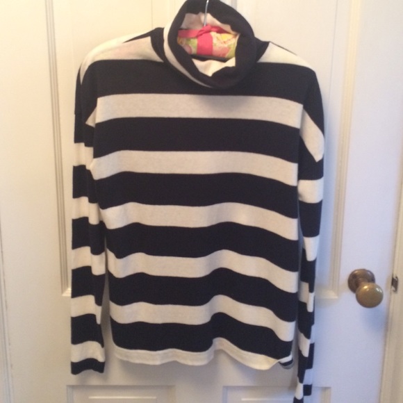 J Crew long sleeved striped turtleneck
