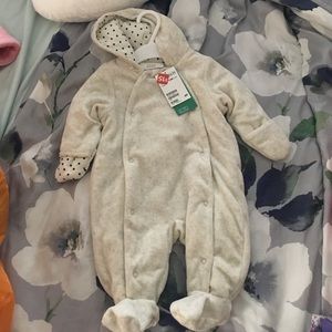 Baby snow suit onesie