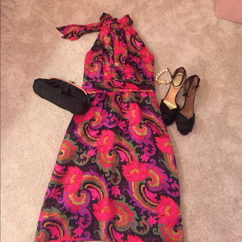 Paisley silk J. Crew Collection halter dress 4