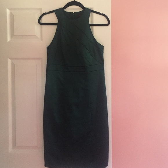 Emerald green satin cocktail/formal dress 6