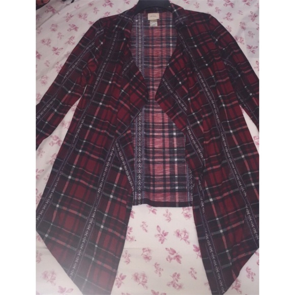 Burgandy long cardigan