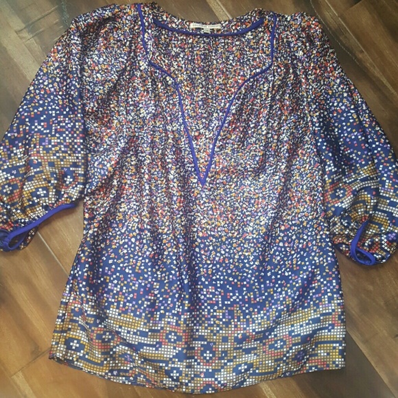 Collective Concepts Tops - Collective Concept Blue Royal Multi