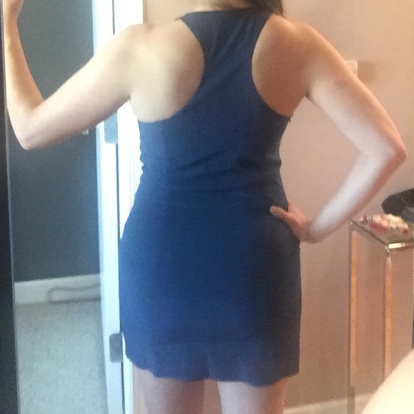 NWT Marine Blue & Silver Mini Dress - Picture 2 of 4