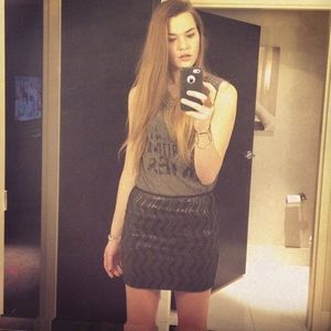 Free People Embellished Mini Skirt