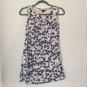 Gap 100% cotton blue print dress