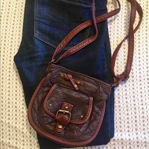 American Eagle Brown Mini Crossbody Purse/Bag