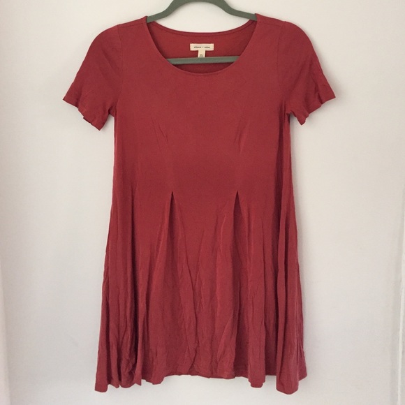 Dusty rose pink swingy dress
