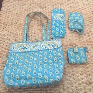 Vera Bradley tote, wallet, & wristlet