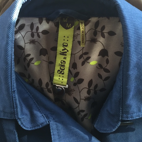 Soia & Kyo Marine Blue Twill Trenchcoat - Picture 4 of 4