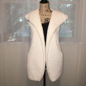 Hoodie; synthetic lambs wool with deep pockets