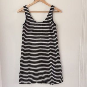 Navy and white striped tank Madewell dress
