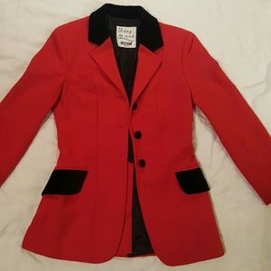Vintage Moschino Red Wool Blazer