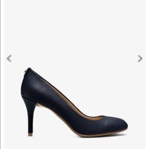 Michael Kors Navy Leather Pumps