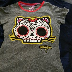 Kitty sugar skull tee