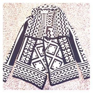 Urban outfitters black and white sweater jacket