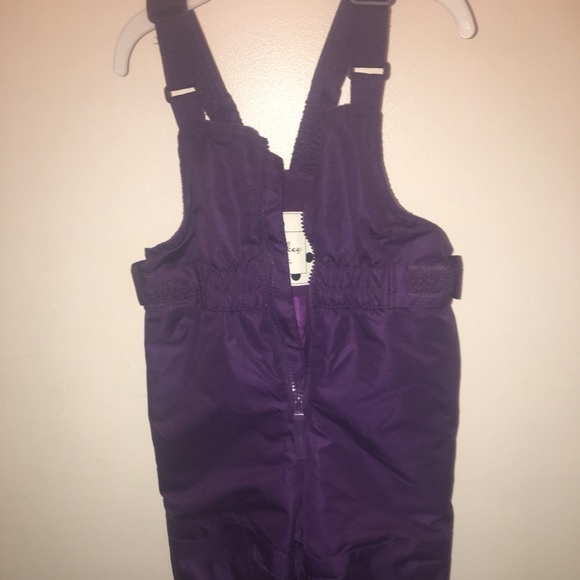 NWOT purple girls toddler snow bib size 3t