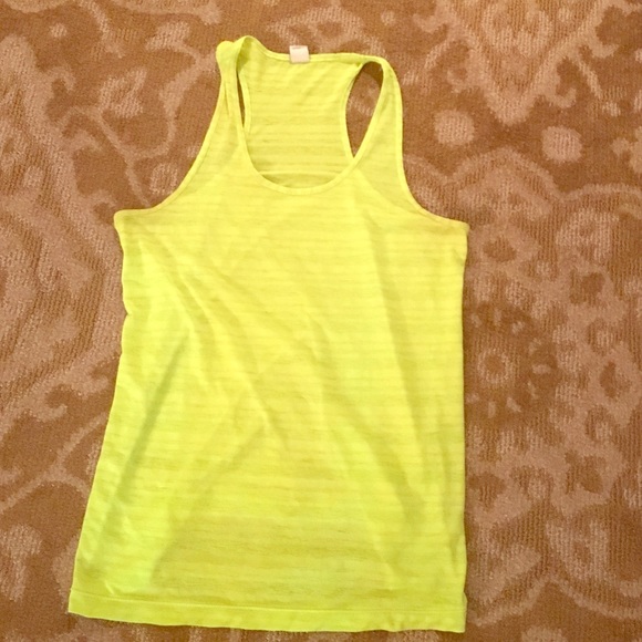 Lime green razor back tank