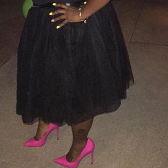 Black tulle skirt