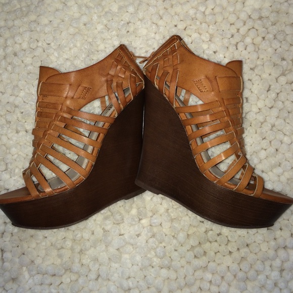 Charlotte Russe Tan Suede Wedges