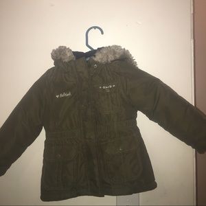 Girls green osh Kosh heavy winter coat size 3t