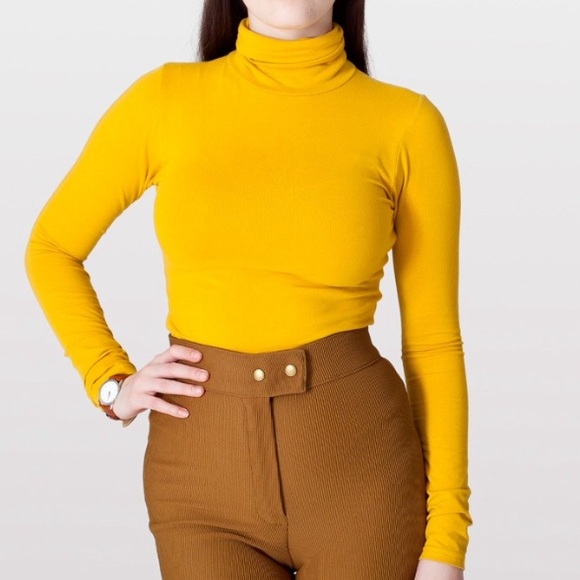 American Apparel Cotton Spandex LongSl  Turtleneck