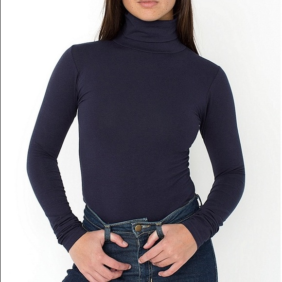 American Apparel Cotton Spandex LongSl  Turtleneck