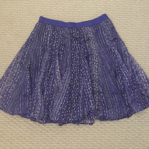 Blue floral mini skirt