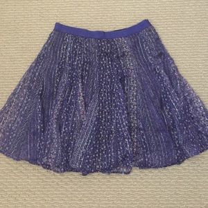 Blue floral mini skirt