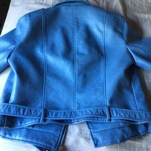 Zara Jackets & Coats - Zara light blue faux leather jacket Zara Jackets & Coats - Zara light blue faux leather jacket