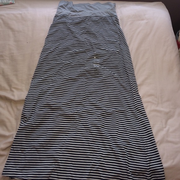Polo by Ralph Lauren Navy Stripped Maxi Skirt