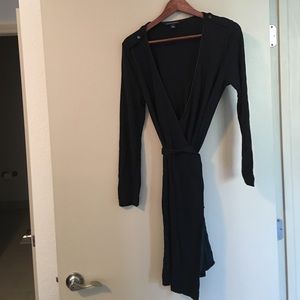 Banana Republic Wrap Dress with Faux leather Trim