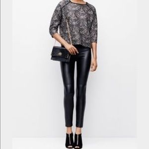 NWT Ann Taylor Faux leather leggings 12