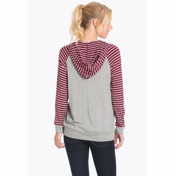 Red Striped Reindeer Top - Picture 3 of 4