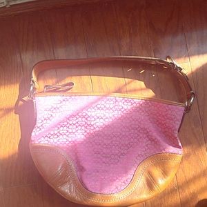 Pink Coach Shoulder Bag