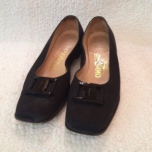 Ferragamo shoes, closed toe, slight heel