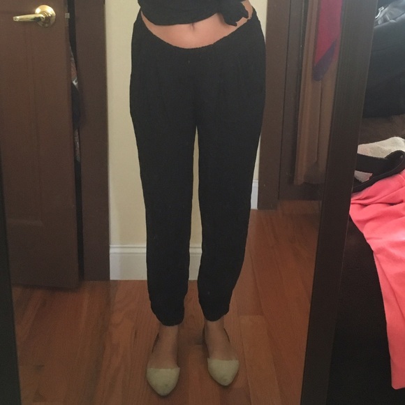 Black jogger pants from American Eagle