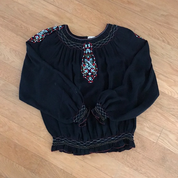 Floral Peasant Top