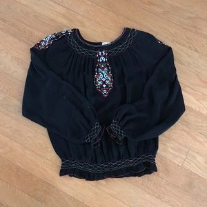 Floral Peasant Top